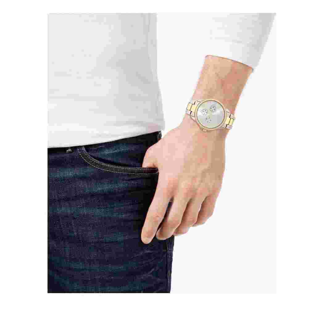 INC Men's Two-Tone Link Bracelet Watch 44mm & Bracelet Set NIB