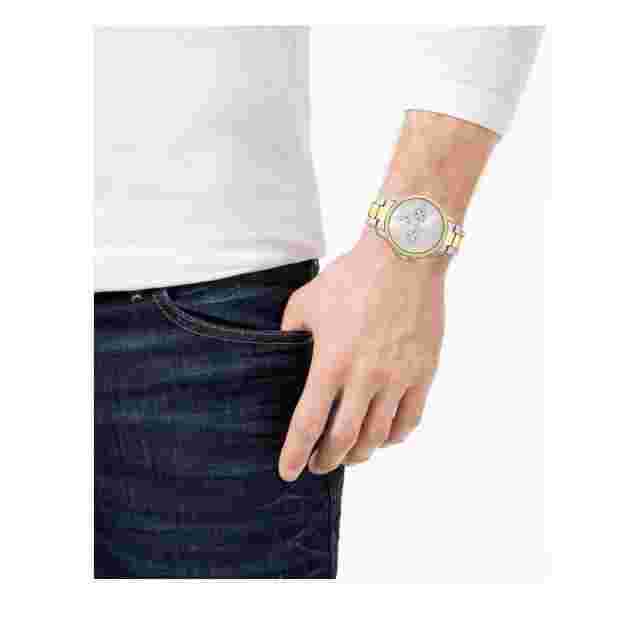 INC Men's Two-Tone Link Bracelet Watch 44mm & Bracelet Set NIB