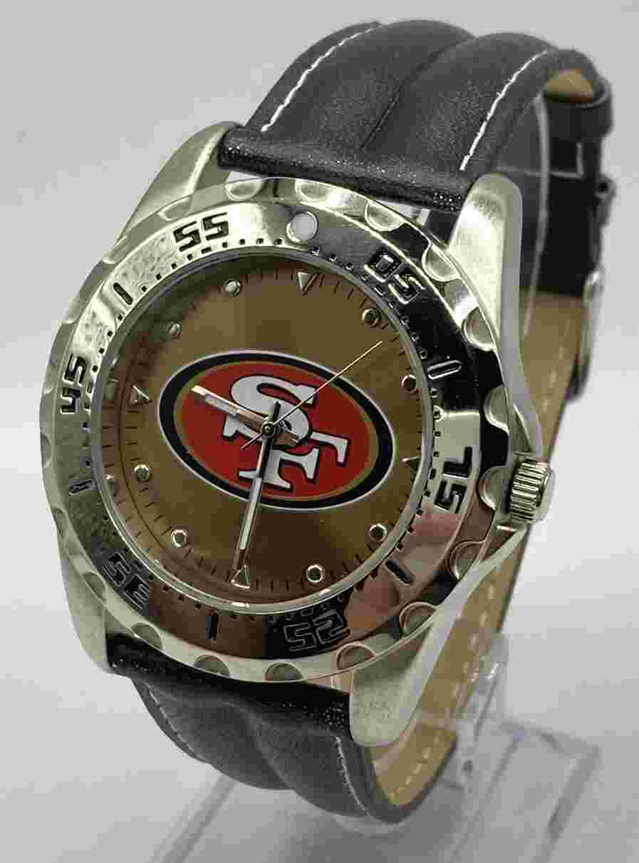 GameTime Vintage Y2K NFL San Francisco 49’s Men’s Leather Band Watch New Batt