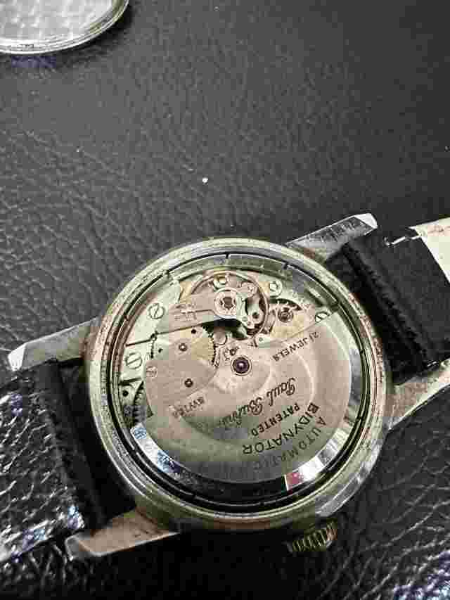 Watchmaker Paul Buhre Pie Pan Style Rotodator 21 Jewels Bidynator Automatic Date