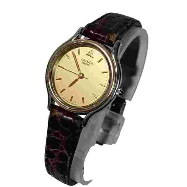 Seiko Credor 106-3 18K Gold Watch - Working Condition, Free Size