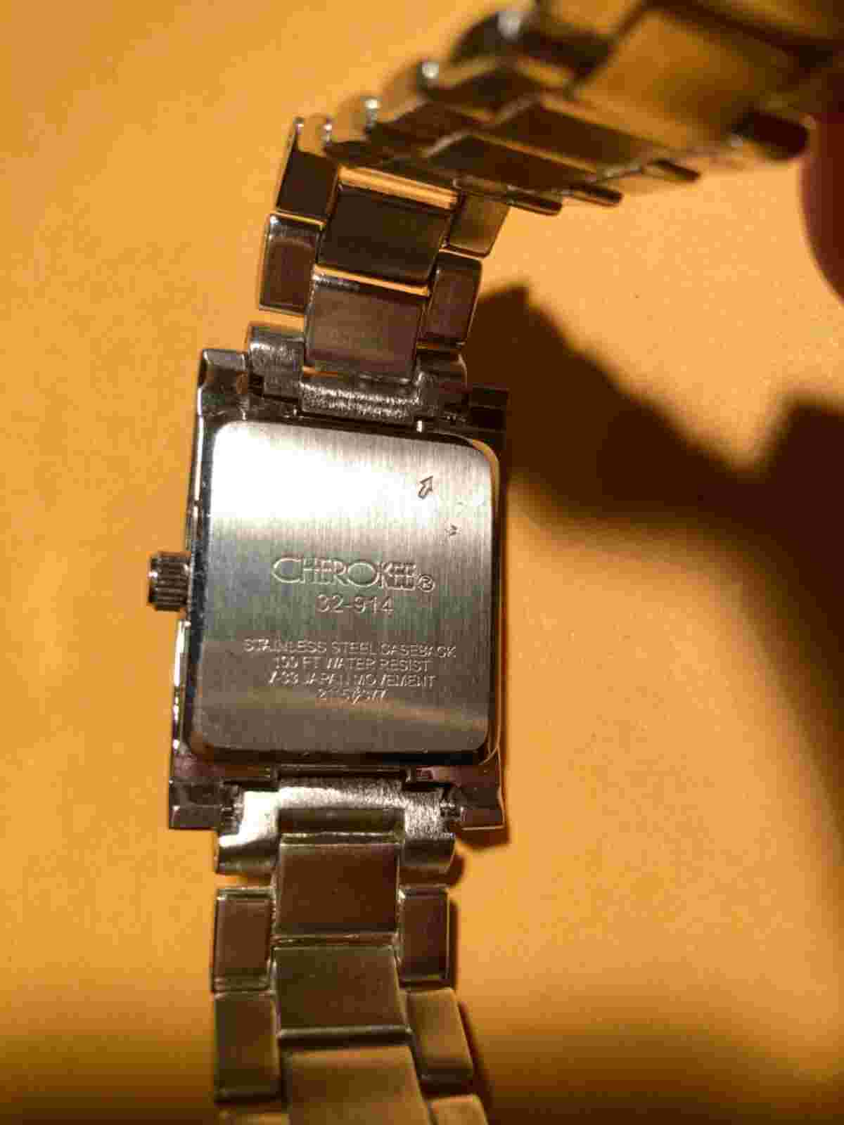 Cherokee Men SilverTone Japan Movt Analog Quartz Watch Second Hand Day
