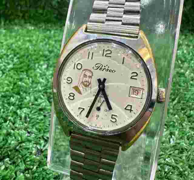 1960's Vintage Perseo Watch Shiekh Zayed Bin Sultan Al Nahyan Ultra Rare edition