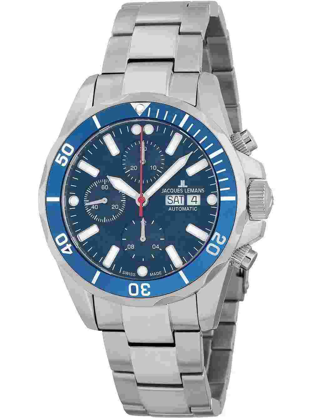 Jacques Lemans 1-1926G Liverpool Automatic Chronograph Mens Watch