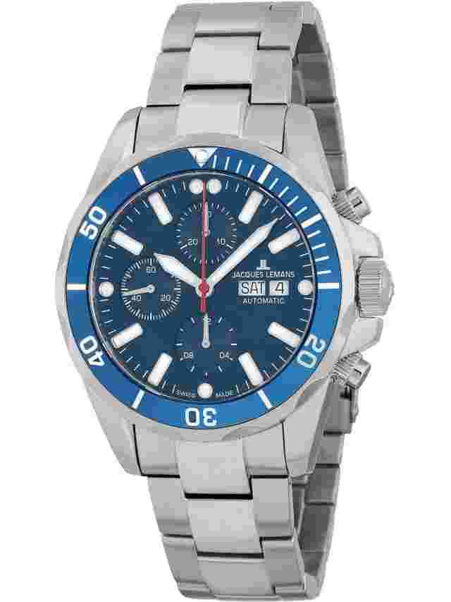 Jacques Lemans 1-1926G Liverpool Automatic Chronograph Mens Watch