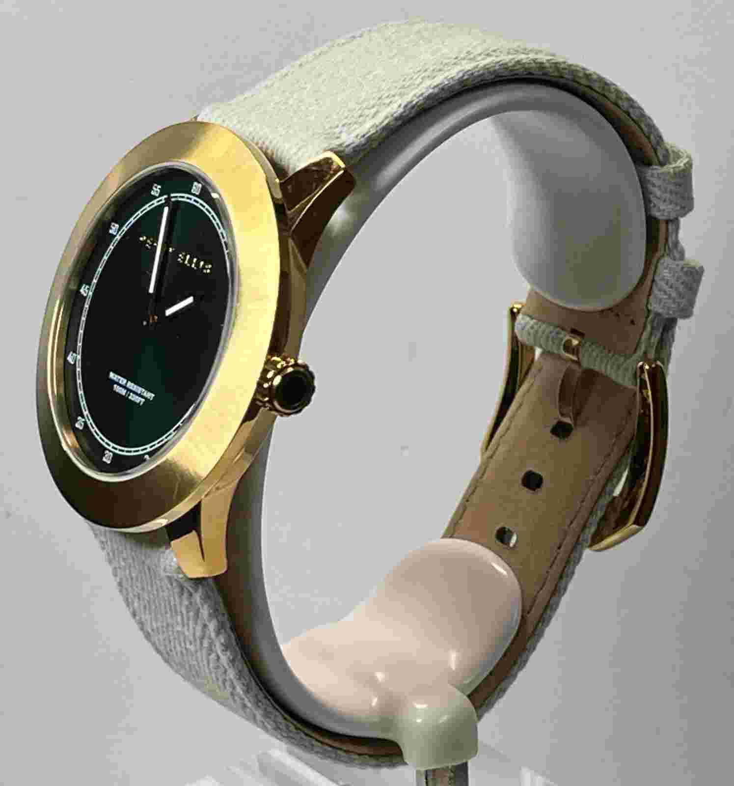 Mens's Watch Perry Ellis Slim Line GOLD Stainless Steel 44mm PEW11003-04 10ATM