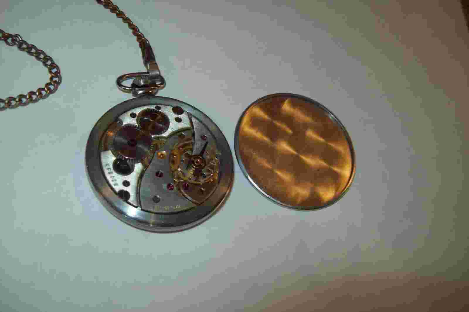 Rare Pocket Watch - Belka & Strelka Space Dogs Soviet USSR Original early 1960's