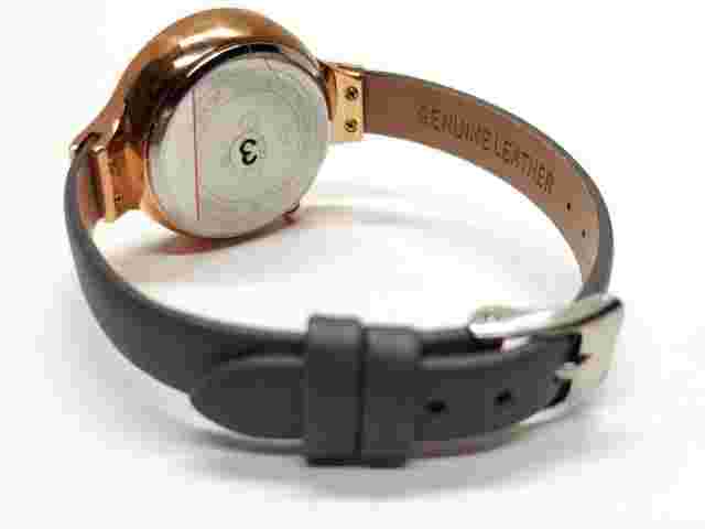 Womens Wrist Watch Quartz Movement Slim Band 30MM Case Butterfly Grey