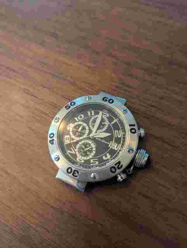 Andre' Giroud Men's Chronograph Watch Face Case Japan Movement Stainless Steel