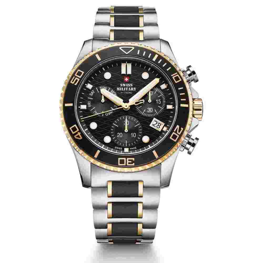(AGJ) Swiss Military Chronograph Quartz Wrist Watch