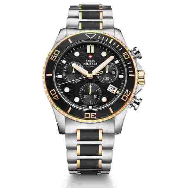 (AGJ) Swiss Military Chronograph Quartz Wrist Watch