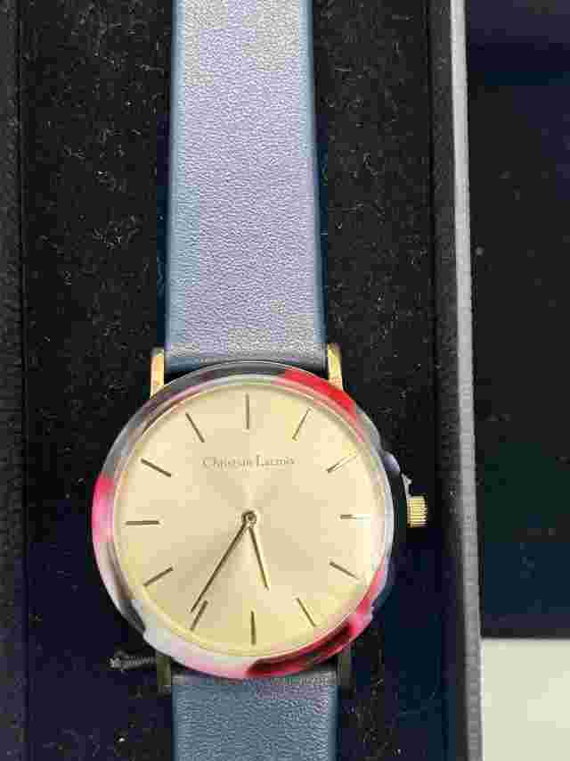 Christian Lacroix Leather Strap Watch