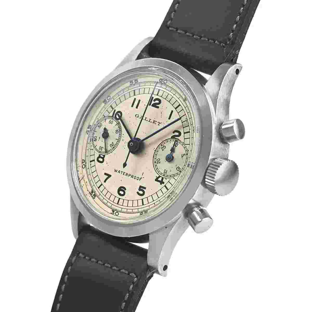 GALLET 1940s MultiChron 30M ‘Clamshell’ Chronograph VINTAGE "OH Completed"