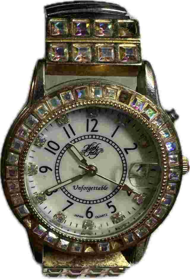 Vintage KIRK'S FOLLY Watch, "Unforgettable" Dual Tone and Crystal Accent K903L