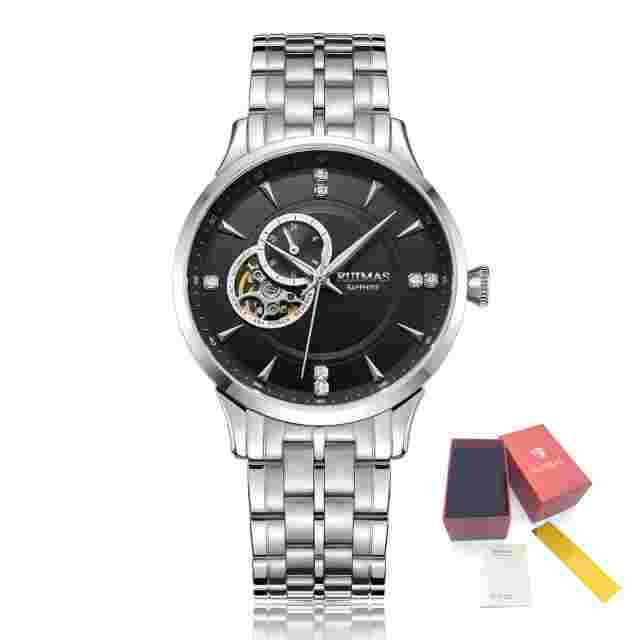 RUIMAS Gold Men Watch Luxury Stainless Steel Automatic Mechanical Watches Sapp