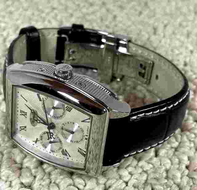 Romilly automatic mens watch Day, Date, Month, 12 & 24 hr. New in Box, w/ tags