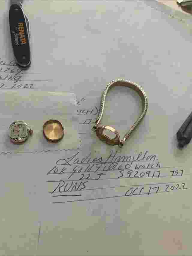 Ladies Hamiton gold filled machanical watch,22 j , S9209017. 797