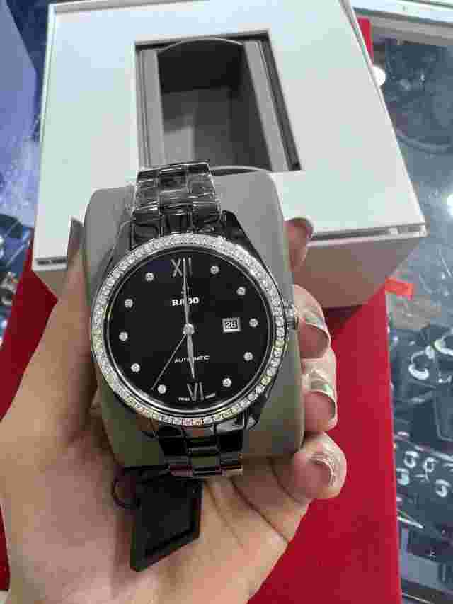 RADO Hyper chrome R32482702 Diamond bezel 10P Black Dial Automatic Boy's 841386