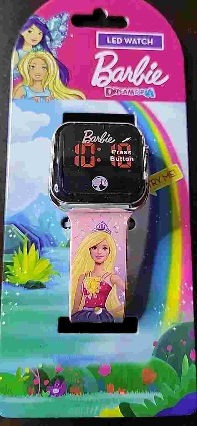 New Barbie Multicolored Strap LED Watch