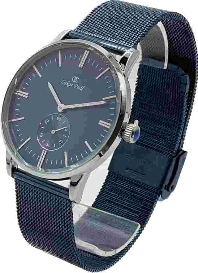 Oskar Emil Classic LINZ Quality Unisex Stainless steel Mesh Bracelet Watch BLUE