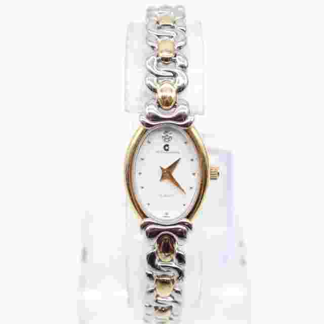 J.B Champion Watch Womens Silver Tone Stainless Steel France Classic White Dial