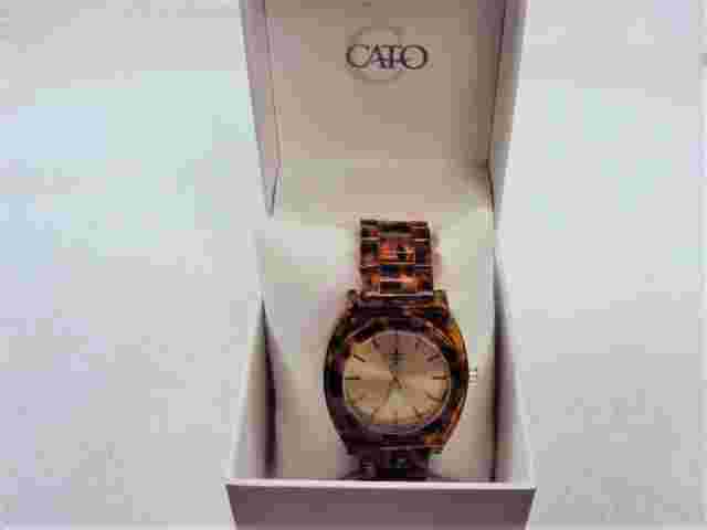 WOMENS CATO QUARTZ FASHION WATCH JEWLERY NIB COOL CLEAR CASE STAINLESS STEEL BAC