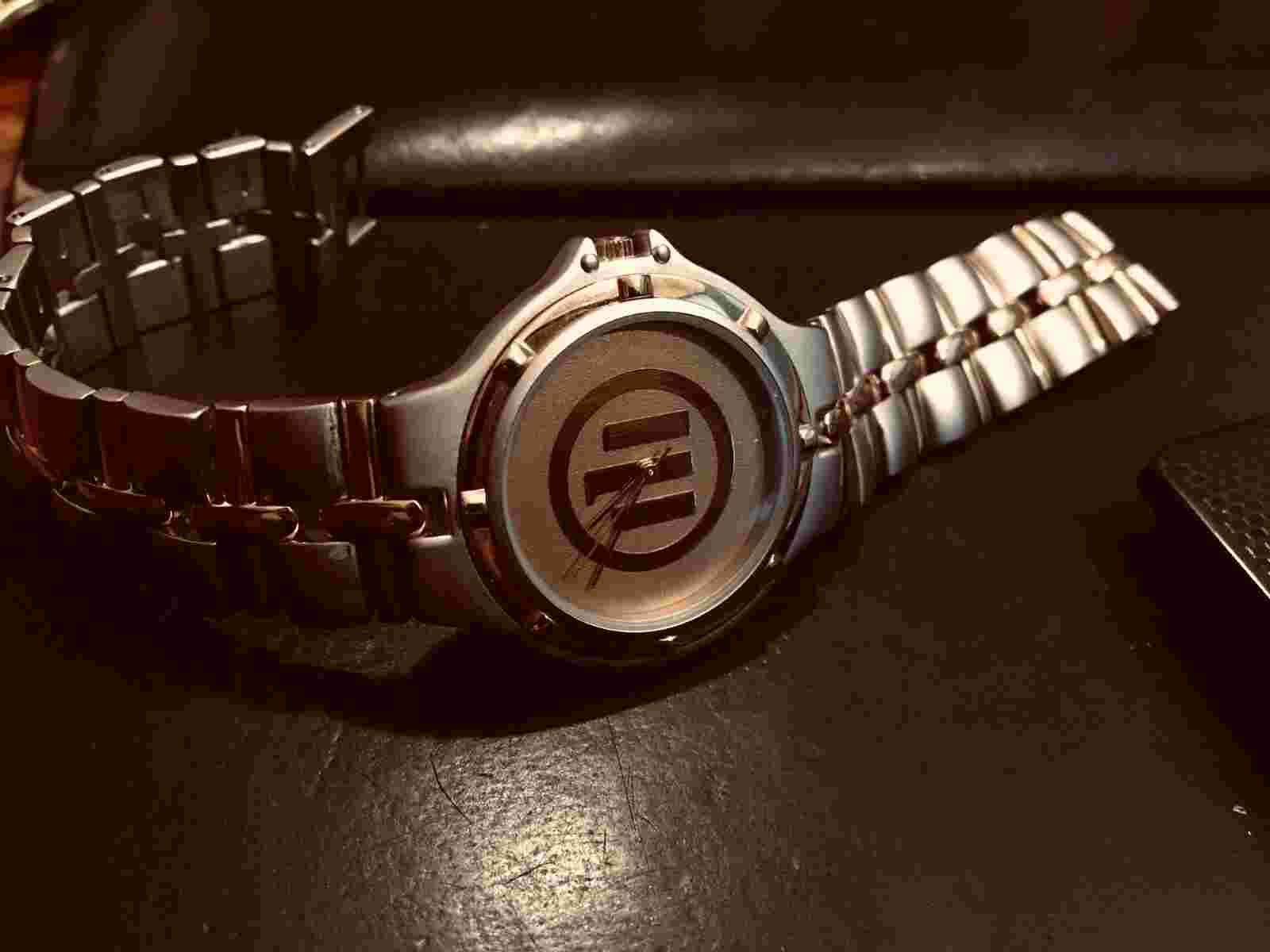 Gun Metal and Gold Tone 35mm Ronda Watch,Swiss, New Battery