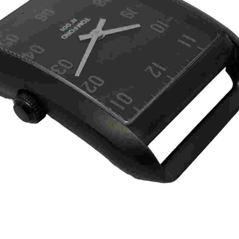 TOM FORD TF0120213938 N.001 MEN'S WRISTWATCH BLACK SS SQUARE FACE SWISS MADE