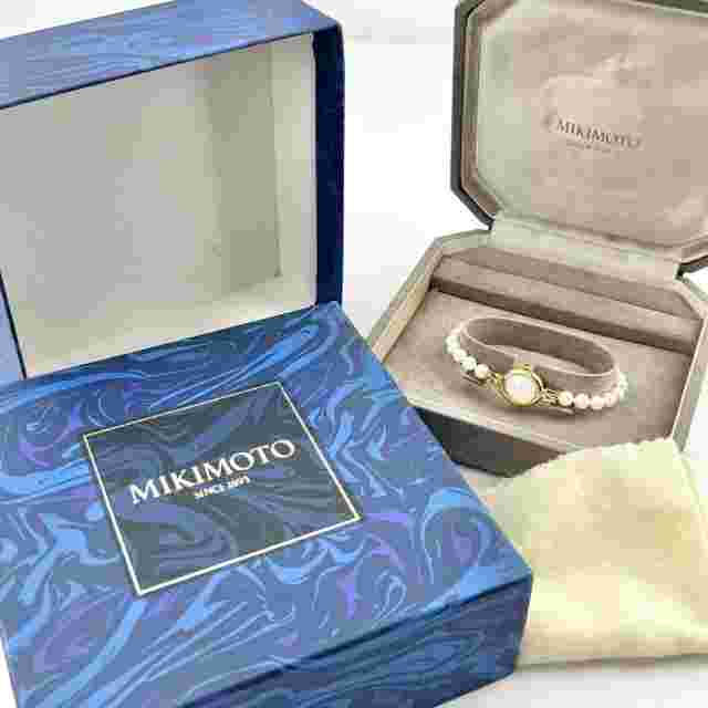Mikimoto Pearl Bracelet Watch 18K20 Gp Popular