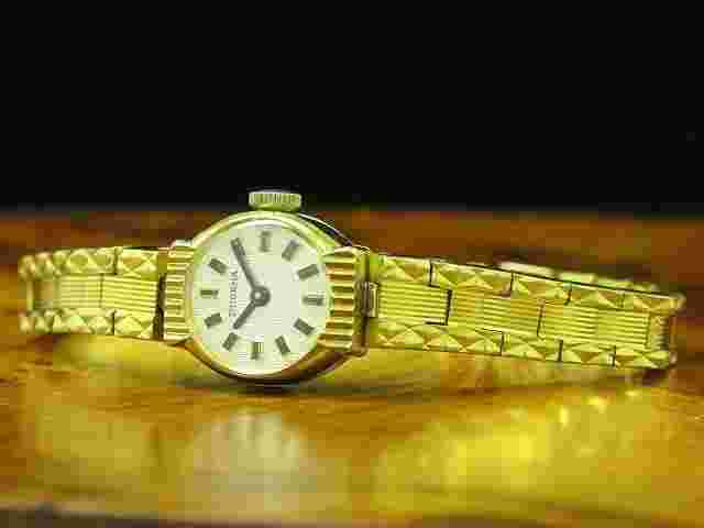 Dugena Gold Mantel/Stainless Steel Hand Wound Women's Watch/Caliber Dugena 2500