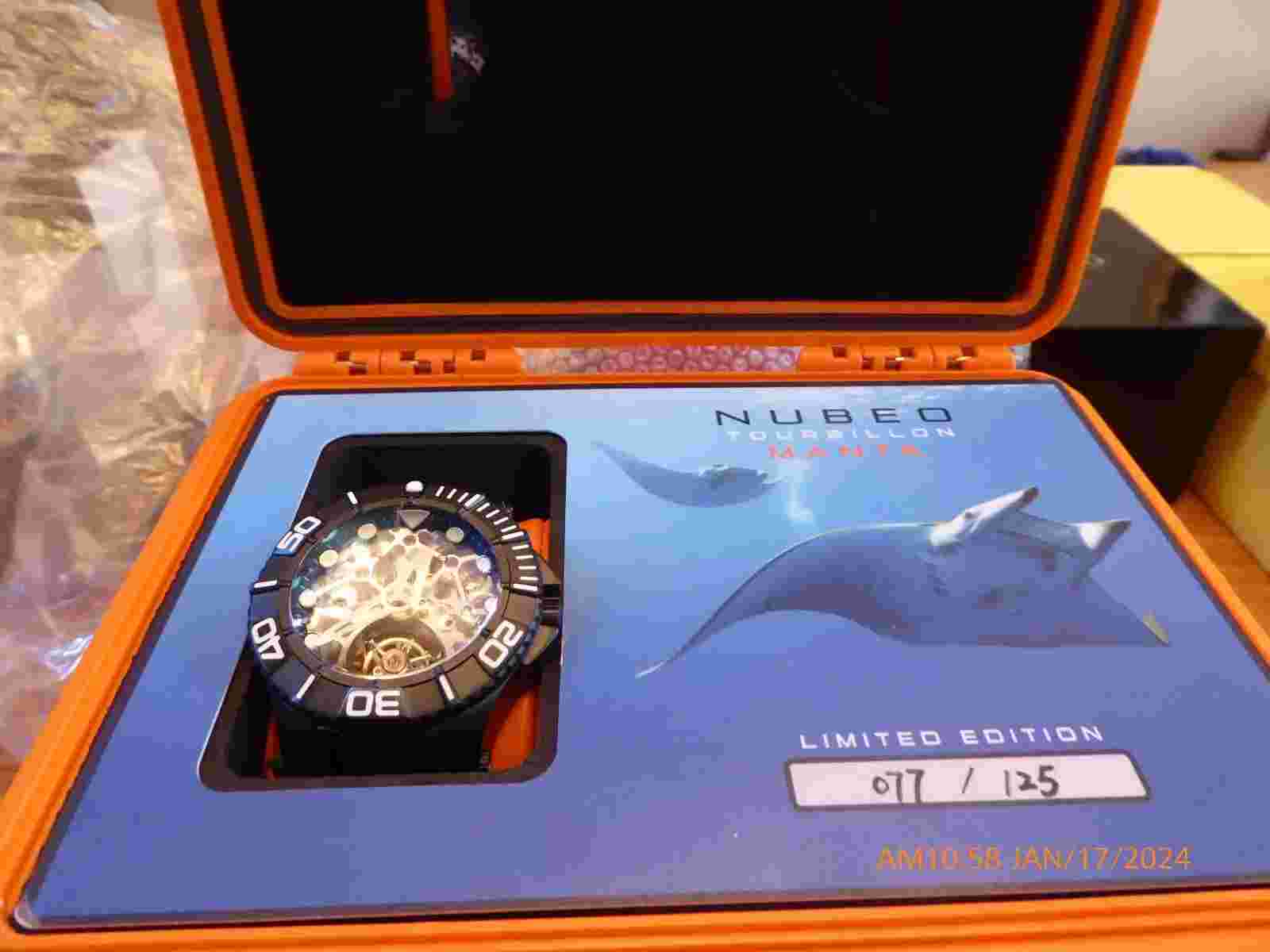 MANTA TOURBILLON LIMITED EDITION BLACK ROSE NEW. Retail $3800.00 SOLD OUT..NO MO