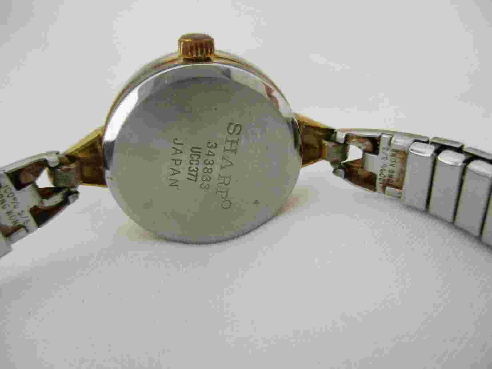 Sharp Women's Gold Toned Stretch Band Analog Watch