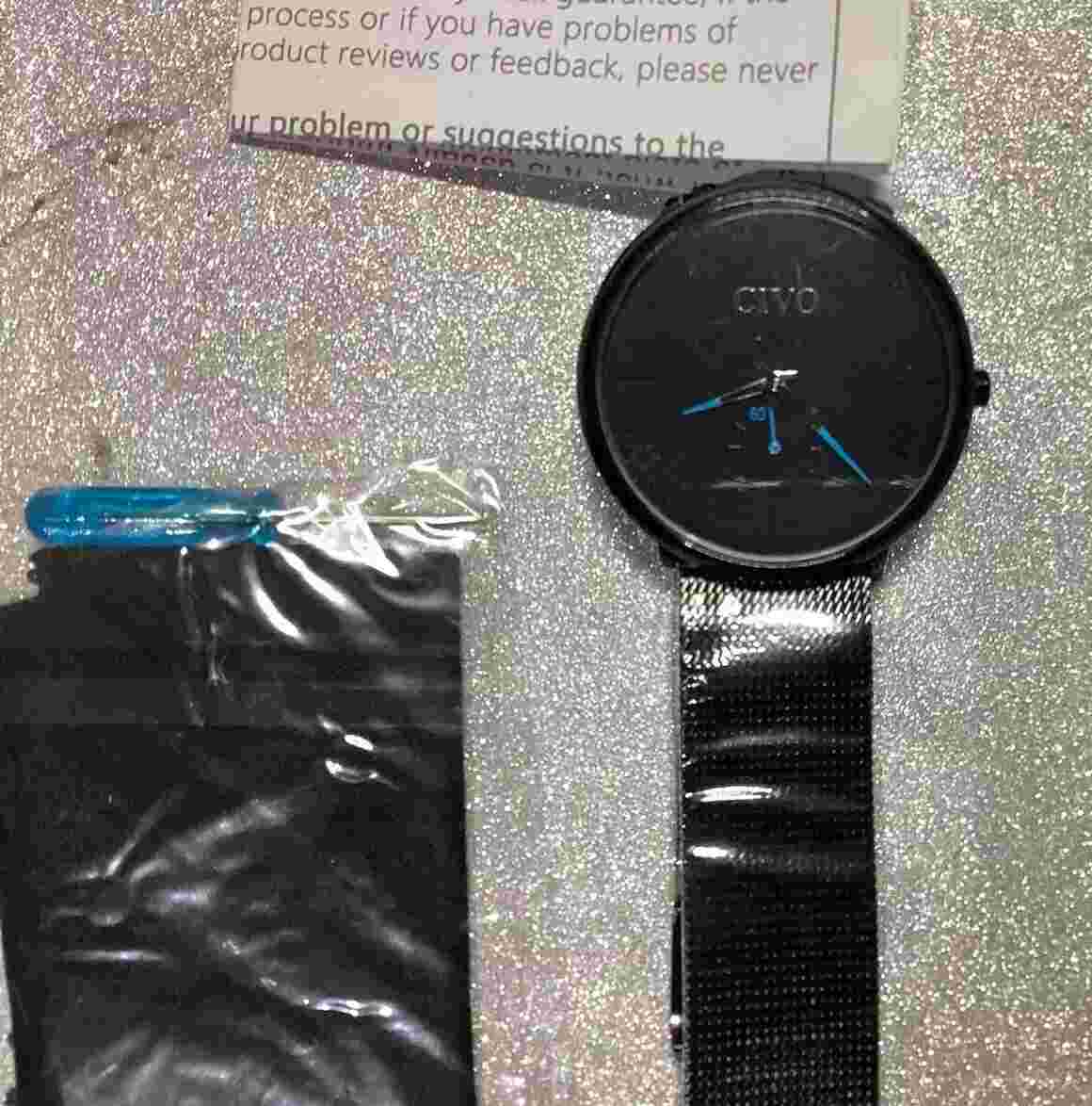 CIVO Watches 0124 Mens Designer Ultra Thin Wrist Watch Mesh Stainless Steel