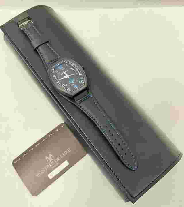 Montres De Luxe Mens GMT Estremo Black blue Watch  NEW