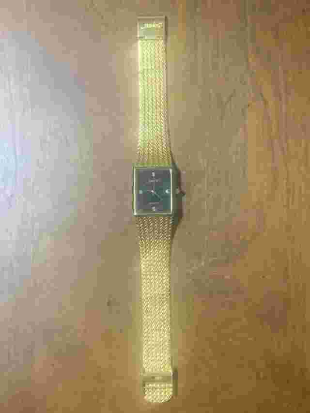 Vintage Xavier Quartz Watch  Masterpiece Gen. Diamond  1980s Gold Plate Works