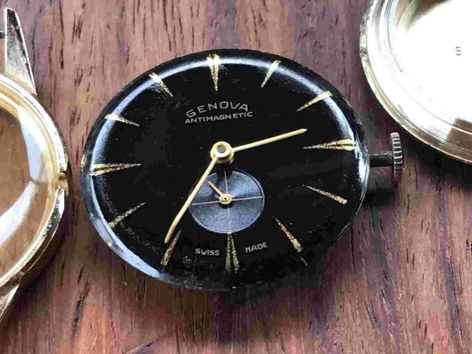 VINTAGE GENOVA  ANTI MAGNETIC SWISS MEN'S WATCH WITH VINTAGE BAND