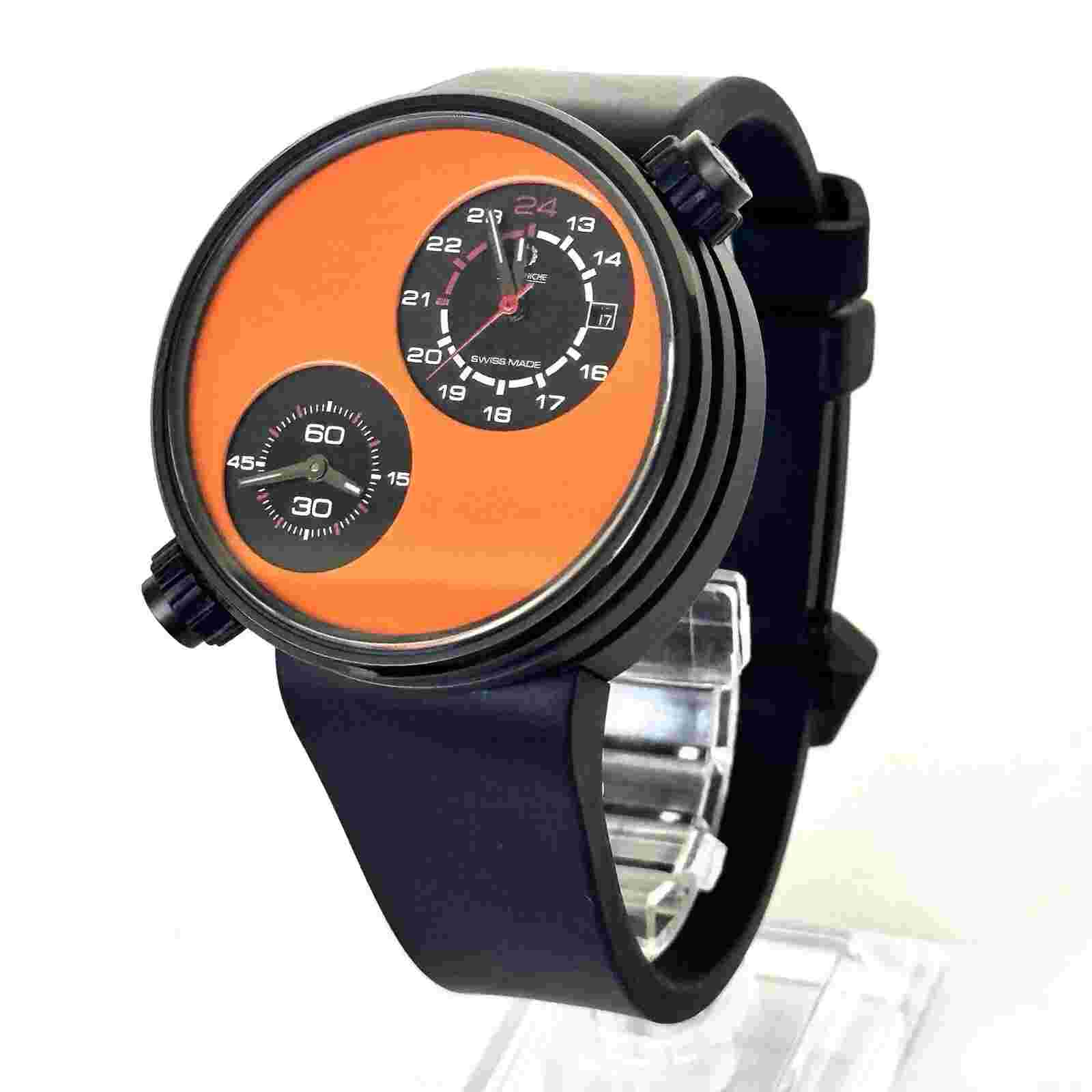 MECCANICHE VELOCI DueValvole Limited edition Automatic 2 Time Zones Rubber RARE