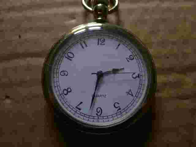 NEW...Gold Plated  Open Faced White Dialed Qtz  Pocket Watch...GWC.