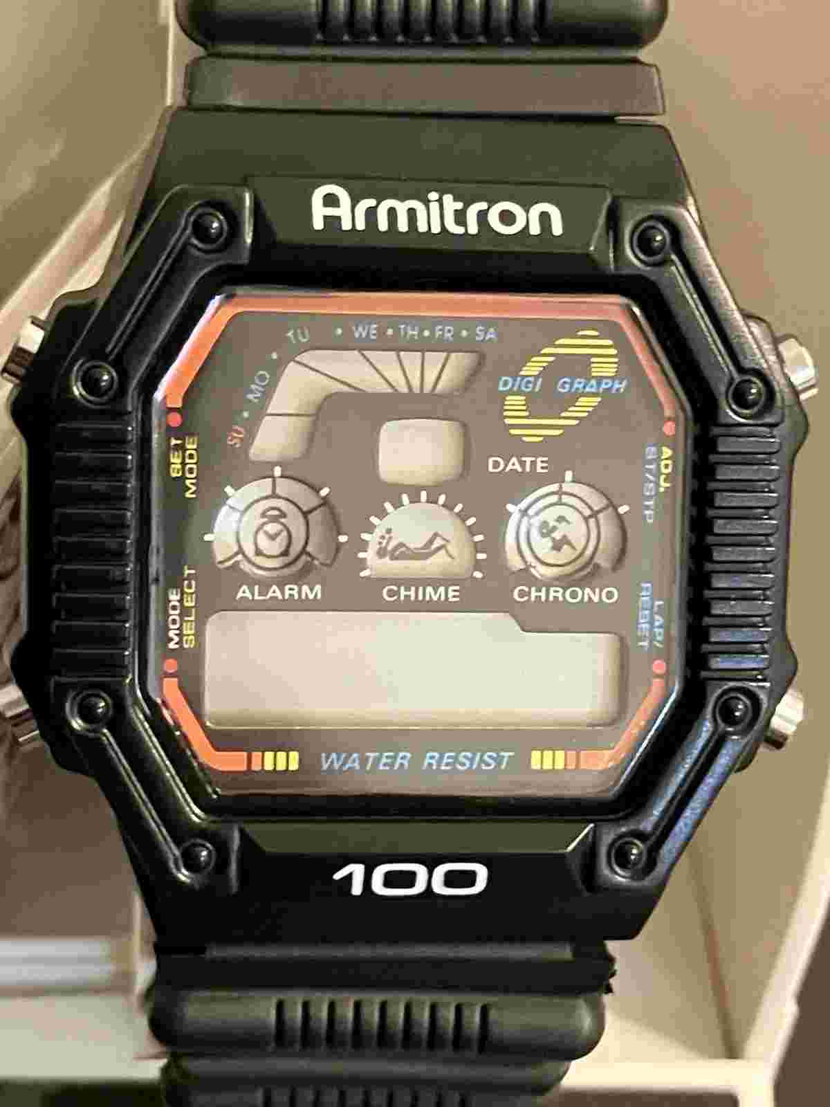 1980’s Armitron 100 digital watch “AMERICA’S WATCH” -ONE LEFT! Rare