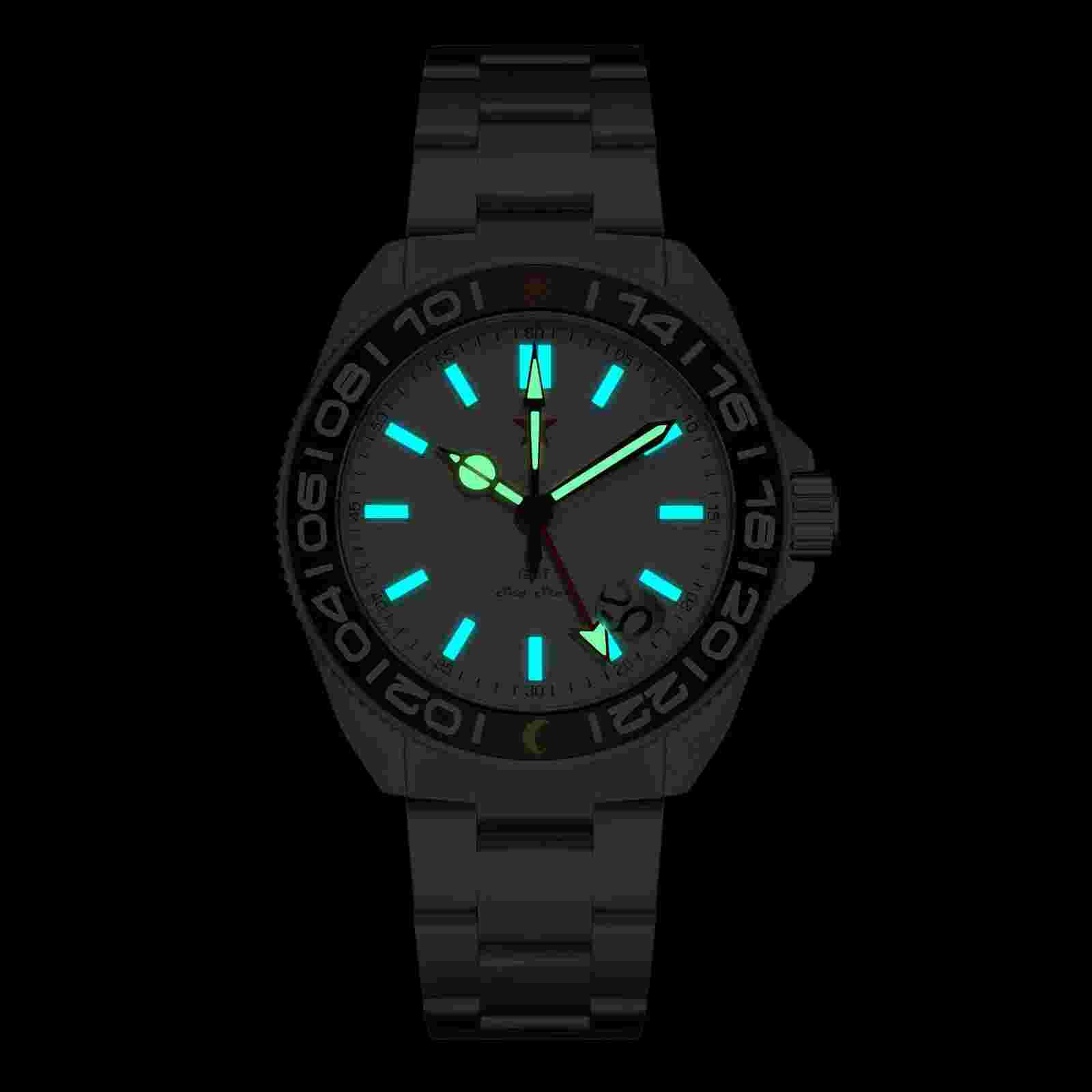 RED STAR Sea Star 4 GMT Dual Time NH34A Automatic Watch 50M BGW9 C3 41.5mm 316L