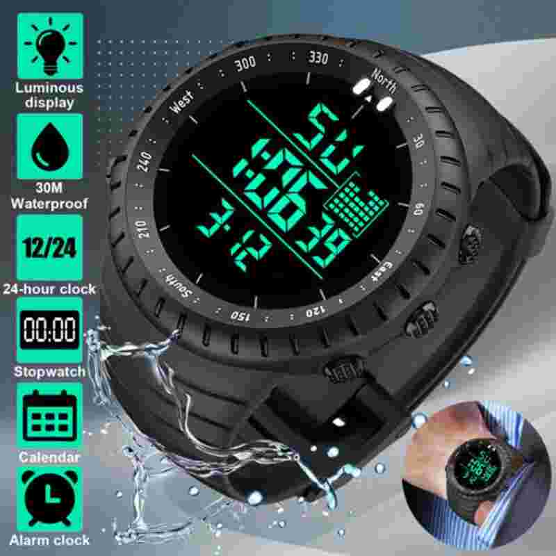 Fashion Men Sport Watch Waterproof LED Digital Watch Wrist Watch Valentine's US
