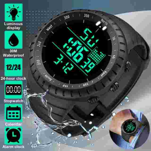 Fashion Men Sport Watch Waterproof LED Digital Watch Wrist Watch Valentine's US