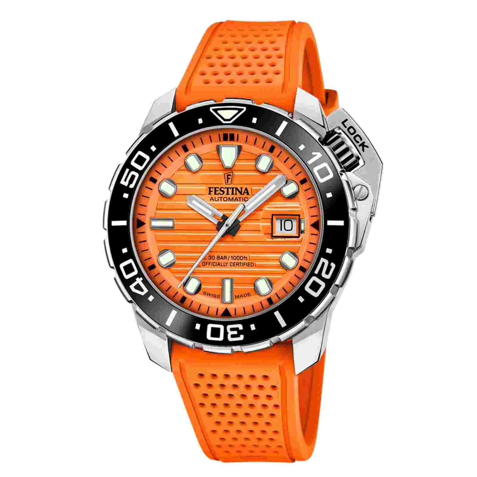 Festina Swiss Odyssey Diver Stainless Steel 47mm Automatic Wristwatch F20043-3