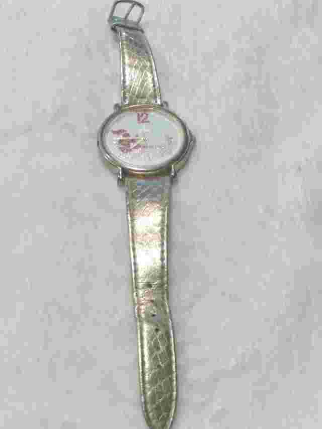 VintageWatch JALGA Quartz Santa on Sliegh Leather Gold Strap