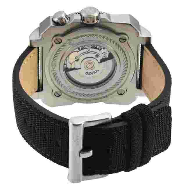 GV2 by Gevril Men's 4540 XO Submarine Swiss Automatic SW200 Black Canvas Watch