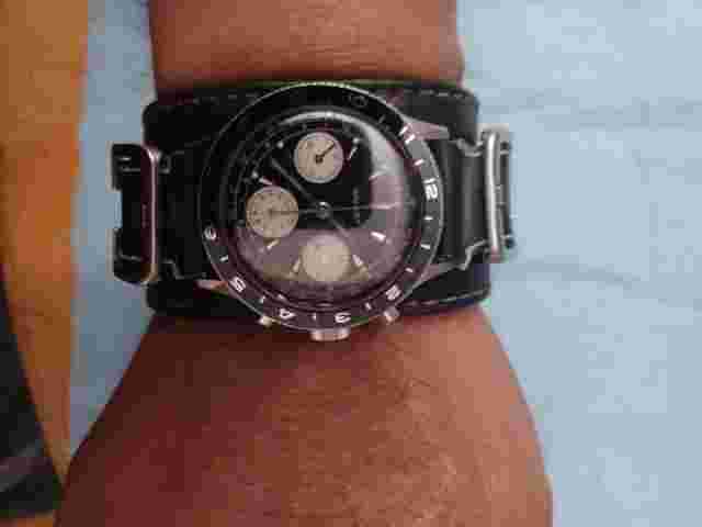 Vintage Gallet MultiChron Pilot Chronograph Stainless Steel Valjoux 72