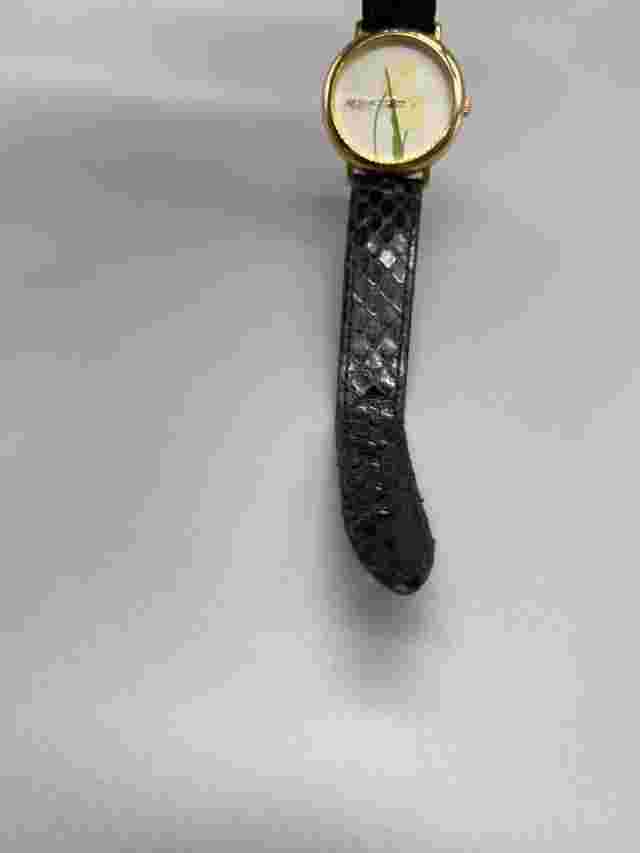 Vintage LEE SANDS Women’s Flower Floral Wrist Watch Leather Band Hong Kong