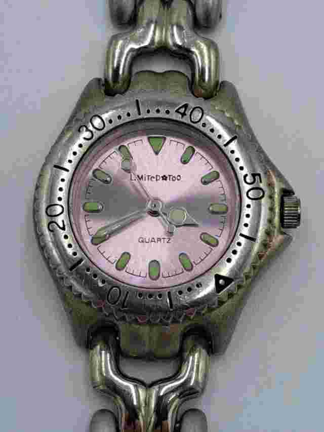 Limited Too Girls Tweens Silver Two Tone Band Quartz Watch New Battery WORKS GUC