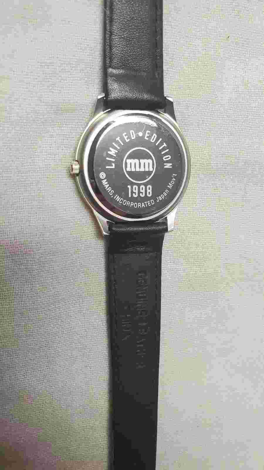 Vintage Collectible M&Ms Candy Wrist Watch 1998 Unisex Analog Japan Mvmt
