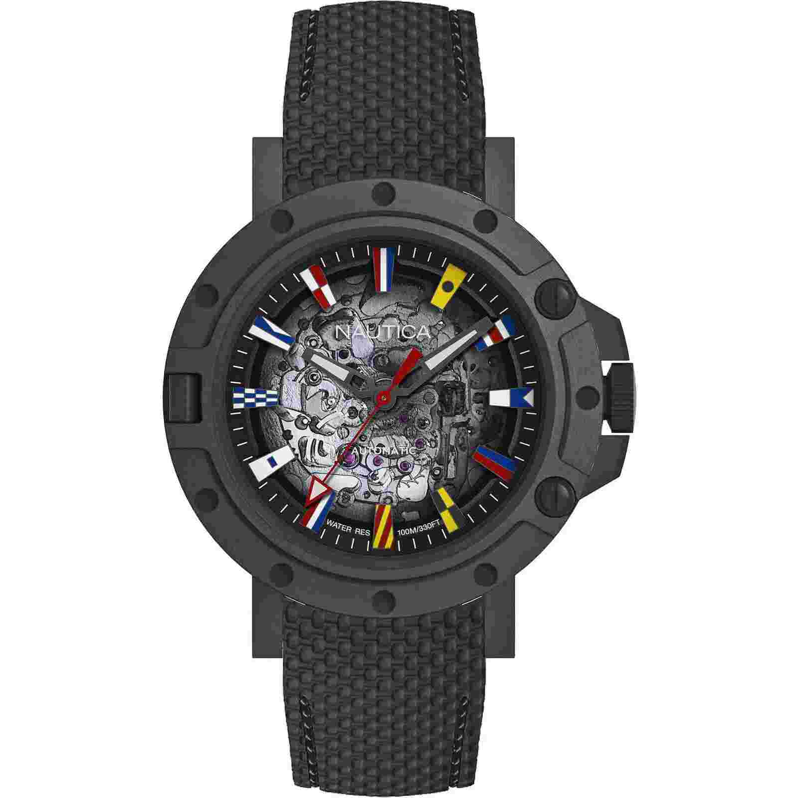 Nautica Porthole Men's Black Dial Automatic Watch NAPPRH011